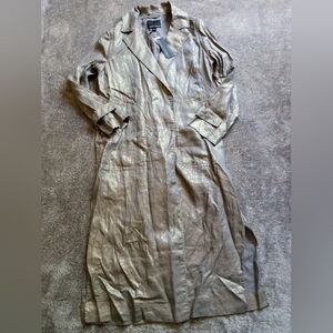 Banana Republic NWT convertible linen trench coat duster NO BELT